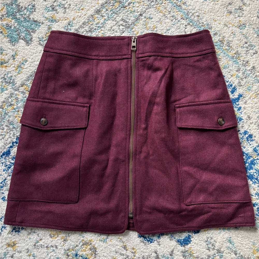 NWT Madewell front zip mini skirt